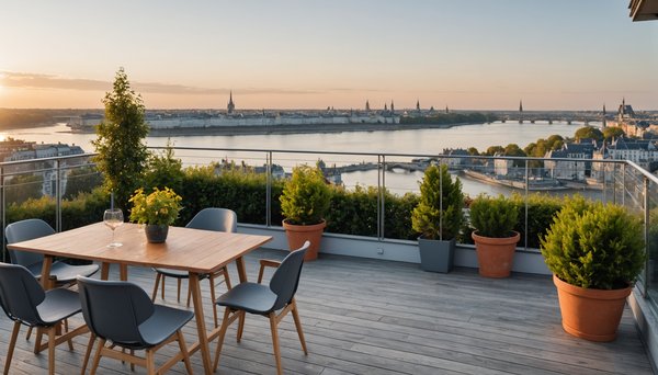 Appartement avec terrasse à nantes : dernier étage et vue sur loire